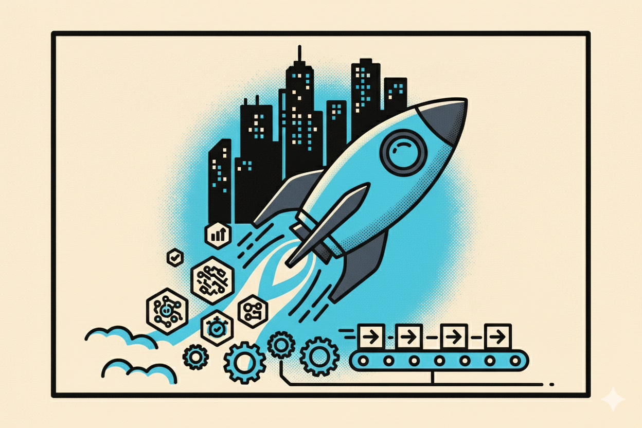 Fast product development illustration